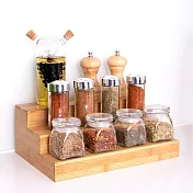 《Copco》竹製三層調味罐架(30cm) | 調味瓶 香料罐 廚房 瓶罐收納架