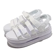 Nike 涼鞋 Wmns Icon Classic Sandal 女鞋 白 厚底 魔鬼氈 雙層 DH0223-100