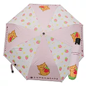 【黃阿瑪的後宮生活】自動折傘 黃阿瑪 雨傘 晴陽傘 收縮傘 (117cm) 草莓招弟
