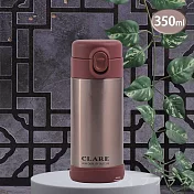 CLARE316不鏽鋼陶瓷彈跳保溫杯-350ml-玫瑰金