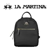 【LA MARTINA】限量2折 頂級金標後背包時尚流行款 LMZA01189T 全新專櫃展示品(黑色)