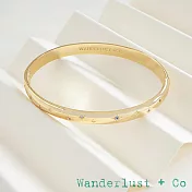 Wanderlust+Co 澳洲品牌 藍鑽星星手環 閃耀繁星金色手環 Midnight Hour