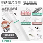 【COMET】USB電動牙齒拋光潔牙器-電池款(WN1805) 粉白色