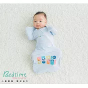 【Mang Mang 小鹿蔓蔓】涼感竹纖維Bedtime嬰兒包巾(四款可選) M 積木藍