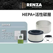 RENZA適用 奇美 AP-04SRH1 AP-04SRGA 04SRH1 6坪360度全淨化空氣清淨機 三眼怪 HEPA活性碳濾網