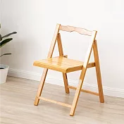 【AOTTO】免安裝楠竹折疊椅(陽台 室外 室內) 原木色