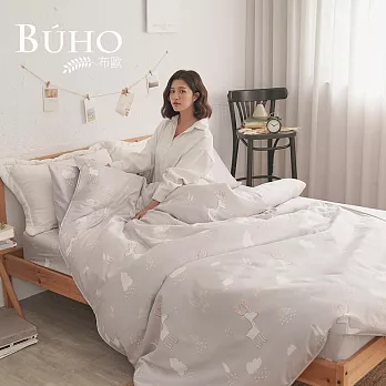 《BUHO》天絲萊賽爾雙人加大三件式床包枕套組 《耶誕雪鹿》