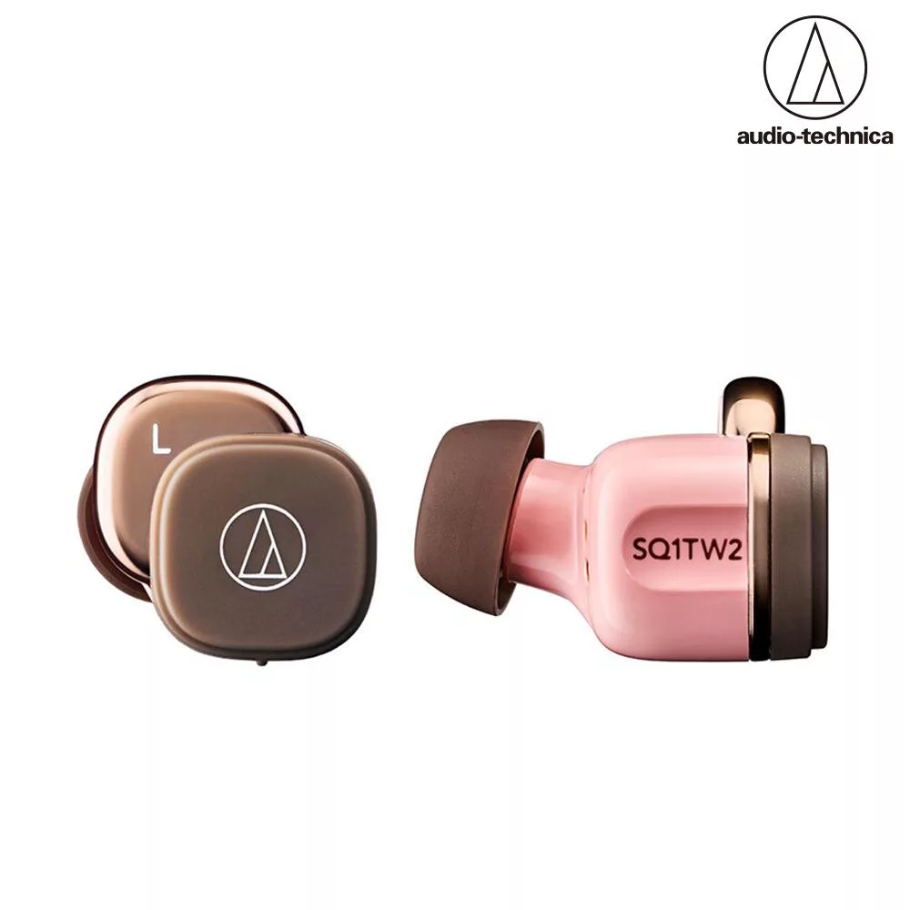 鐵三角 ATH-SQ1TW2 真無線耳機 粉咖啡