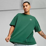 PUMA 流行系列Classics寬鬆 男短袖上衣-綠-53807037 S 綠色
