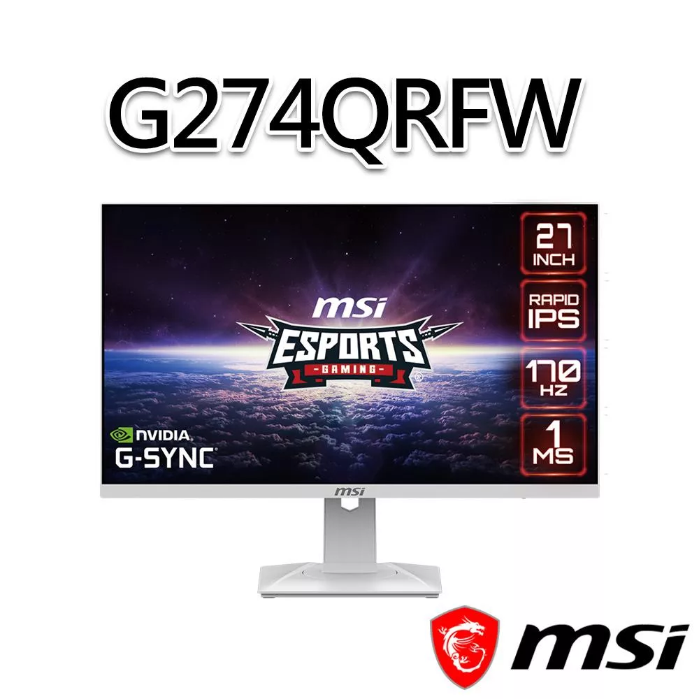 msi微星 G274QRFW 27吋 白 電競螢幕