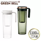 GREEN BELL 綠貝濾網冷水壺1100ml(2入) 綠2