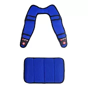 DR.AIR DIY多用途氣墊可調式減震釋壓雙肩背帶墊(大)+DR.AIR 背包用氣墊護腰墊(大) 藍