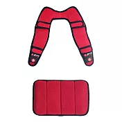 DR.AIR DIY多用途氣墊可調式減震釋壓雙肩背帶墊(大)+DR.AIR 背包用氣墊護腰墊(大) 紅