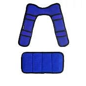DR.AIR DIY多用途氣墊減震釋壓雙肩背帶墊+DR.AIR 背包用氣墊護腰墊 藍