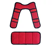 DR.AIR DIY多用途氣墊減震釋壓雙肩背帶墊+DR.AIR 背包用氣墊護腰墊 紅