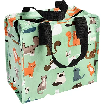 《Rex LONDON》環保便當袋(貓派對) | 保溫袋 保冰袋 野餐包 野餐袋 便當袋