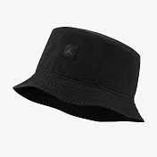 NIKE JORDAN BUCKET JM WASHED CAP 漁夫帽-黑-DC3687010 M 黑色