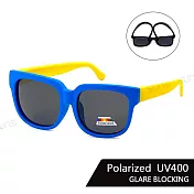 【SUNS】兒童彈力太陽眼鏡 經典韓版ins寶麗來鏡片 抗UV400 S27 藍框黃腳