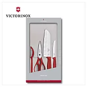 VICTORINOX 瑞士維氏 Swiss Classic 經典廚具四件組 紅 6.7131.4G