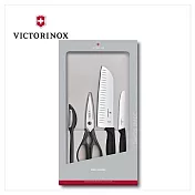 VICTORINOX 瑞士維氏 Swiss Classic 經典廚具四件組 黑 6.7133.4G