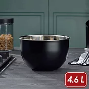 《KELA》Edda深型打蛋盆(黑4.6L) | 不鏽鋼攪拌盆 料理盆 洗滌盆 備料盆