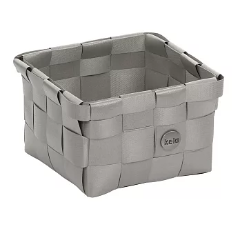 《KELA》Neo方形編織收納籃(銀灰15cm) | 整理籃 置物籃 儲物箱