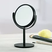 《KELA》Selena迷你雙面高腳放大桌鏡(黑) | 鏡子 化妝鏡