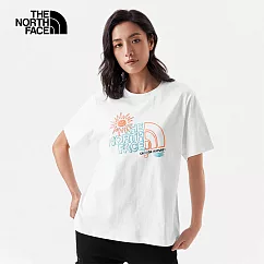THE NORTH FACE W S/S EARTH DAY GRAPHIC TEE ─ AP 女短袖上衣─白─NF0A7WETFN4 2XL 白色