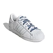 ADIDAS SUPERSTAR W 女休閒鞋-白藍-GX2012 UK4 白色