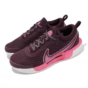 Nike 網球鞋 Wmns Zoom Court Pro HC PRM 女鞋 酒紅 粉 硬地球場 氣墊 DQ4683-600