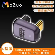 【魔宙】USB4 240W 40Gb Type-C 公轉母 8K 60Hz 轉接頭-U型頭