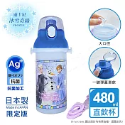 【百科良品】日本製 冰雪奇緣 雪寶的冒險 彈蓋直飲水壺 隨身瓶 抗菌加工 480ML(附背帶)