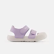 New Balance 809 男女中大童休閒涼鞋-白紫-YT809LC-W 20 白色