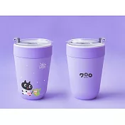 【SWANZ天鵝瓷】芯動隨身杯 2合1陶瓷隨行杯450ml (Kuroro聯名款) 紫蘿蘭