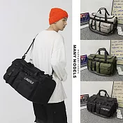 【Amoscova】多用途旅行包 大容量休閒包 簡約手提袋 厚背包 斜挎包 單肩包 行李袋 運動包 包包(2645) 綠色