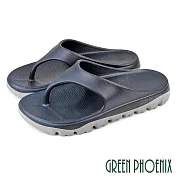 【GREEN PHOENIX】男 拖鞋 夾腳 輕量 防水 Q彈 吸震 減壓 EU40 藍色