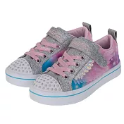 SKECHERS TWI-LITES 2.0 燈鞋 中大童休閒鞋-粉-314432LSMLT 21 粉紅色