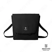【MILESTO】Hutte 系列隨身sacoche風格設計包(多色可選)(原廠授權台灣經銷) 黑色