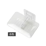 【E.dot】免釘水晶肥皂架瀝水架-5入組 白色