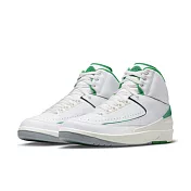NIKE AIR JORDAN 2 RETRO 男籃球鞋-白綠-DR8884103 US8 白色