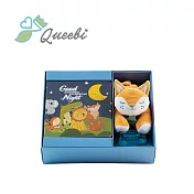 Queebi 丹麥 奶嘴玩偶好好睡覺繪本禮盒組 彌月禮盒/成長禮盒/新生兒禮盒 多款可選 - 小狐狸