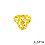 J’code真愛密碼金飾 古典玫瑰黃金戒指