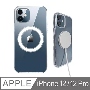 【Timo】iPhone 12/12 Pro 6.1吋 MagSafe磁吸四角防摔透明手機保護殼套