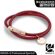 MASSA-G O1.f 鍺鈦能量雙圈手環-4MM 18 巴西紅