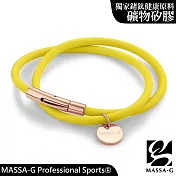 MASSA-G O1.f 鍺鈦能量雙圈手環-4MM 18 雅買加黃