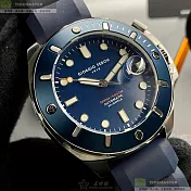 Giorgio Fedon 1919喬治飛登精品錶,編號：GF00101,46mm圓形寶藍精鋼錶殼寶藍色錶盤矽膠寶藍錶帶