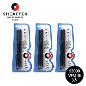 SHEAFFER VFM專用卡水 6支/短 3入 (黑/藍) 黑