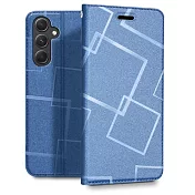 GENTEN for Samsung Galaxy A54 5G 極簡立方磁力手機皮套 藍色