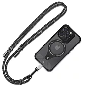 JTL / JTLEGEND 手機揹繩(反光編織圓繩) 勁黑(透明連接片)