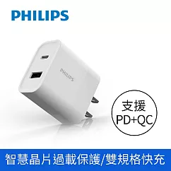 【PHILIPS 飛利浦】 USB─C 30W PD充電器 DLP5321C/96